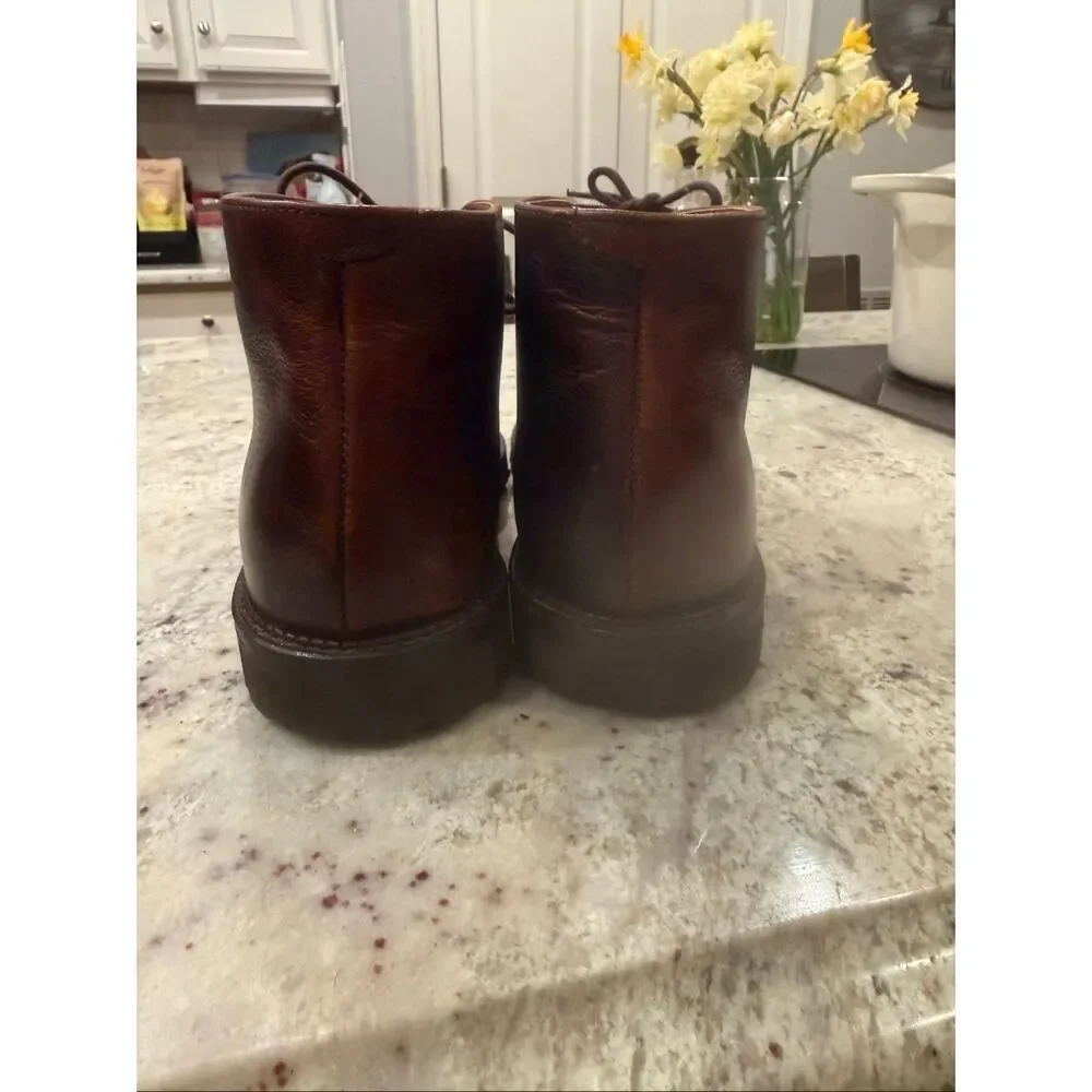 L. L. Bean Mens Allagash Brown Leather Hand Sewn Chukka Boots sz 11